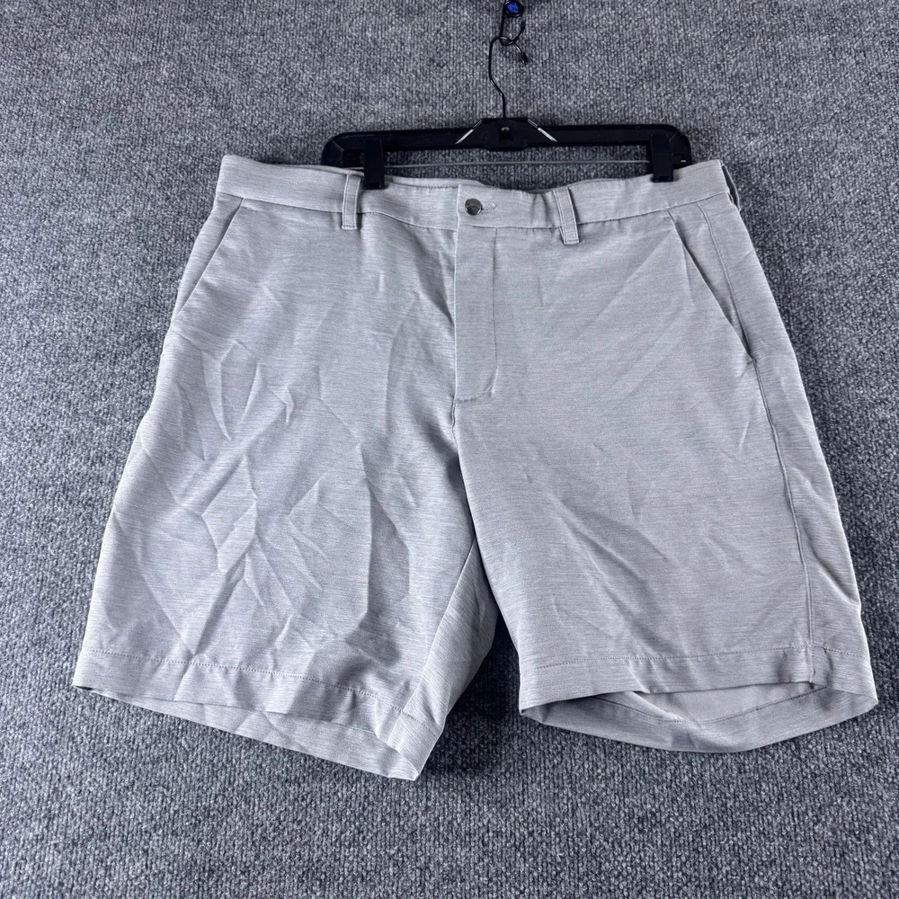 Callaway Shorts Mens 38 Gray Microfiber Golf 10 Inseam Flat Front Stretch
